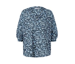 Dunkelblau mit hellblau-weißem Alloverprint