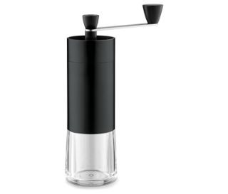 Hand-Kurbel: silberfarben<br>Griff: schwarz<br>Korpus: schwarz<br>Pulverbehälter: transparent