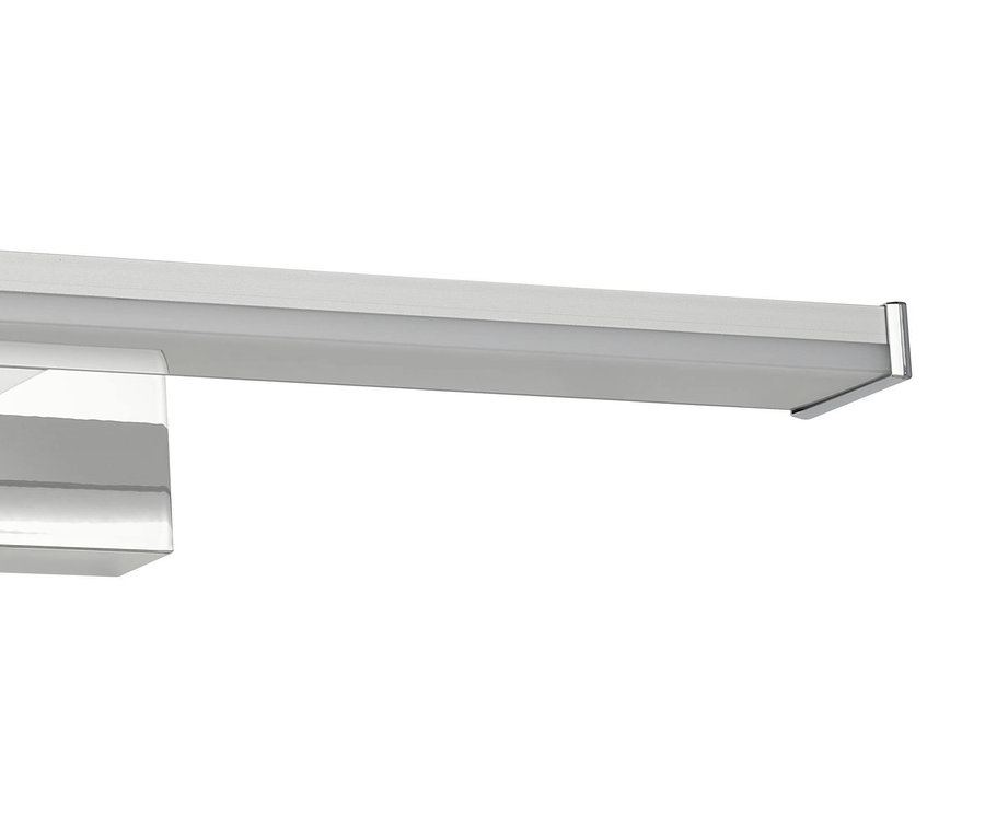 Detail einer verchromten Eglo Spiegelleuchte »Pandella«, 40 cm.