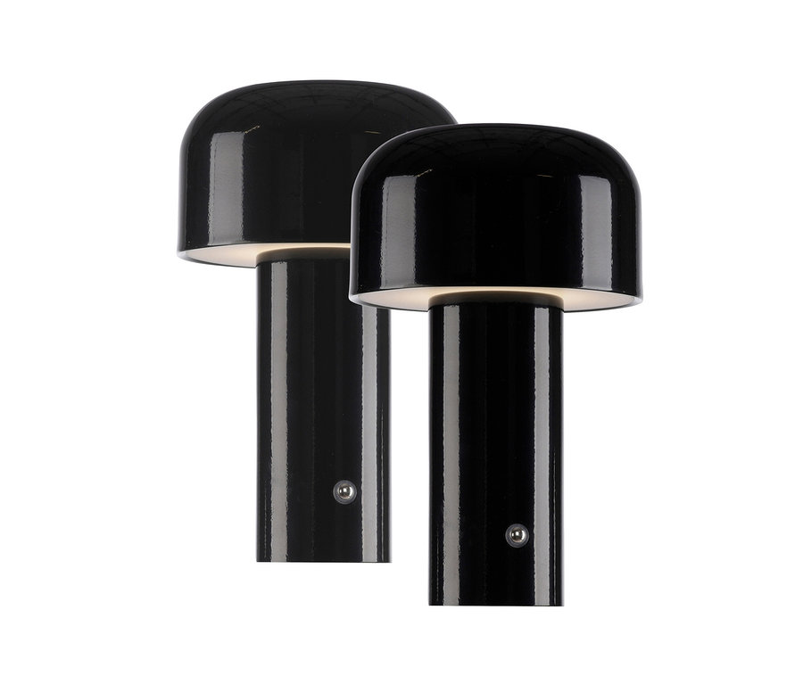 Zwei schwarze JUST LIGHT LED-Akku-Tischleuchten »Agnes«, 2er-Set.