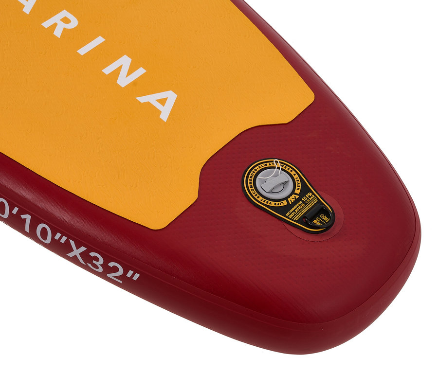 Detailansicht eines gelb-roten Aqua Marina SUP Board »Fusion« 10'10".