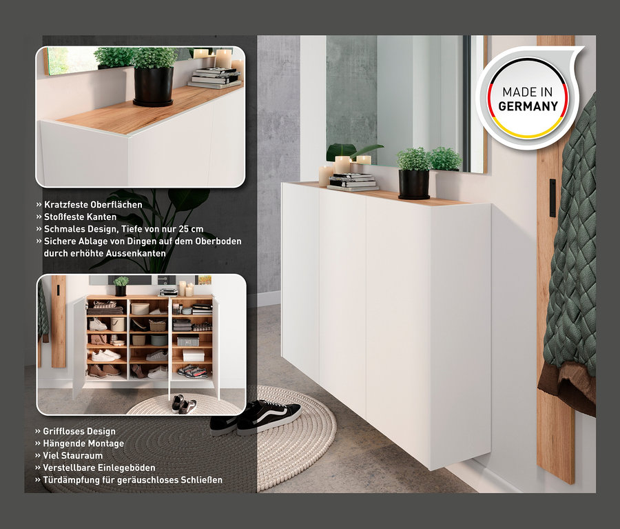 Weißer Mehrzweckschrank »Libbiano«.