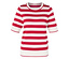 Rot-weiß gestreift