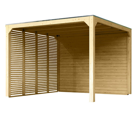 Karibu Pavillon »Markaska« mit Leimholz-Balken und Dacheindeckung, 320 x 320 cm, 28 mm