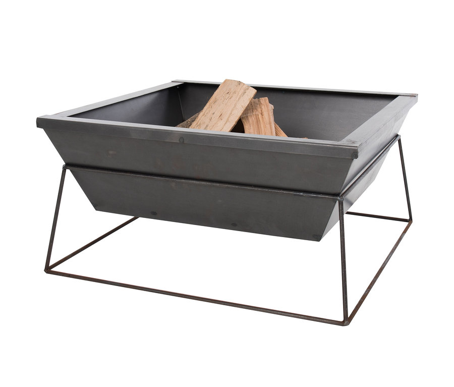 RedFire-Feuerschale »Reso« mit Holzscheiten.