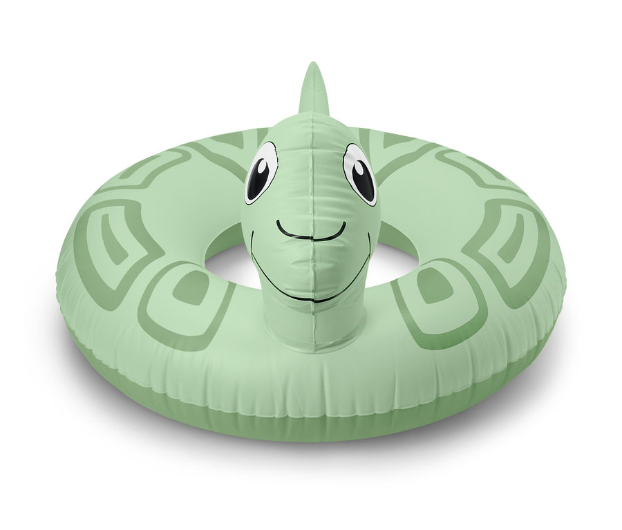 Grüner Schwimmring »Schildkröte« mit Schildkrötenmotiv.