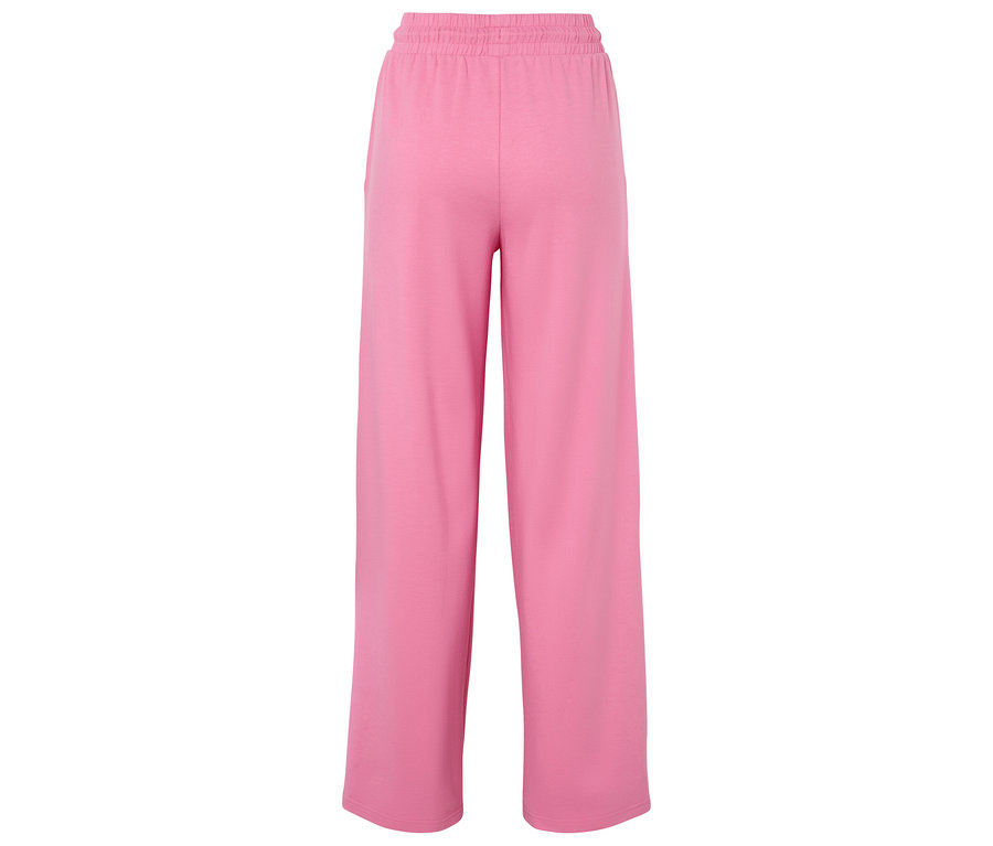 Rosa, weite Hose mit elastischem Bund.