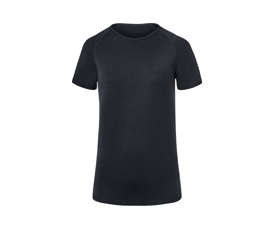 Schwarzes Seamless-Funktionsshirt.