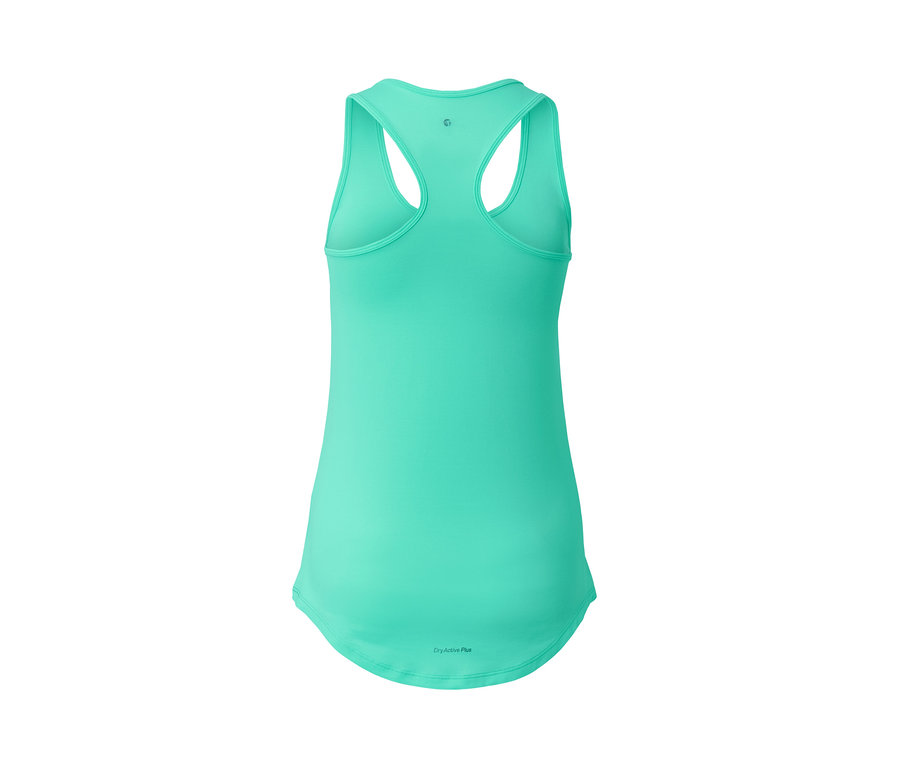 Rückansicht von 2 Funktionstops in Mintgrün.