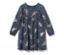 Kinder-Jerseykleid - Mittellblau mit Einhorn-Alloverprint