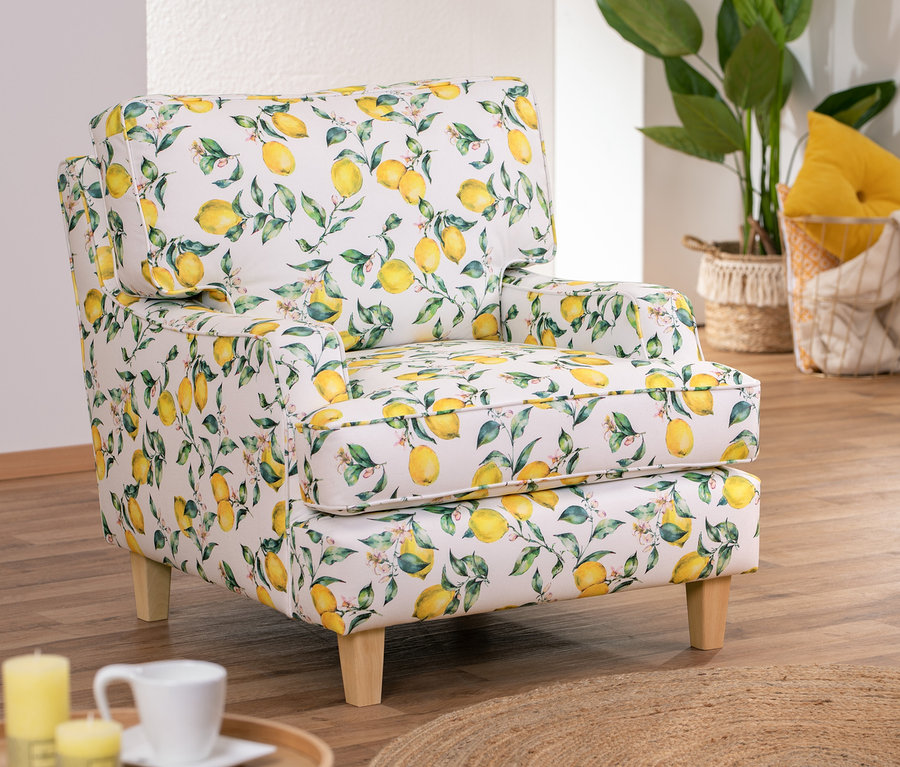 Sessel »Penny« mit Zitronen-Print.