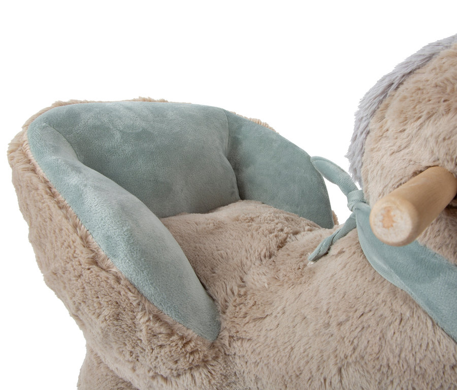 Detailaufnahme vom small foot Schaukeltier Esel mit Sitz.