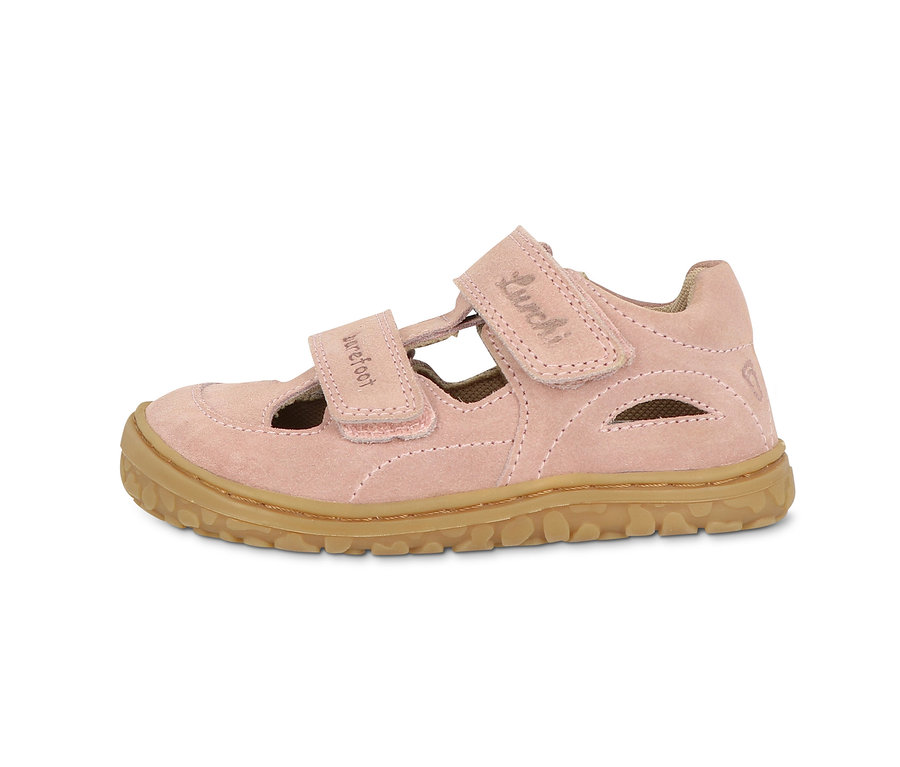 Detailaufnahme einer rosa Lurchi Sandale »Barefoot«.