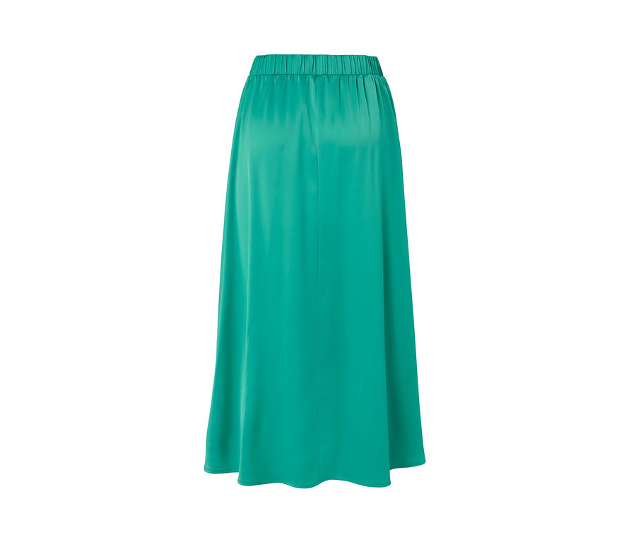 Rückansicht eines Satinrocks.