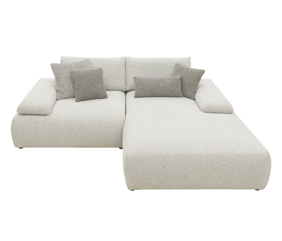 DOMO Ecksofa »Bela«, rechts, mit Armlehne und Staufach und Kissen.