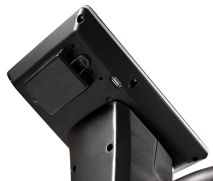 Detailansicht des Displays des Christopeit Sport-Eco-Heimtrainer-Ergometer »EMT 2400«.