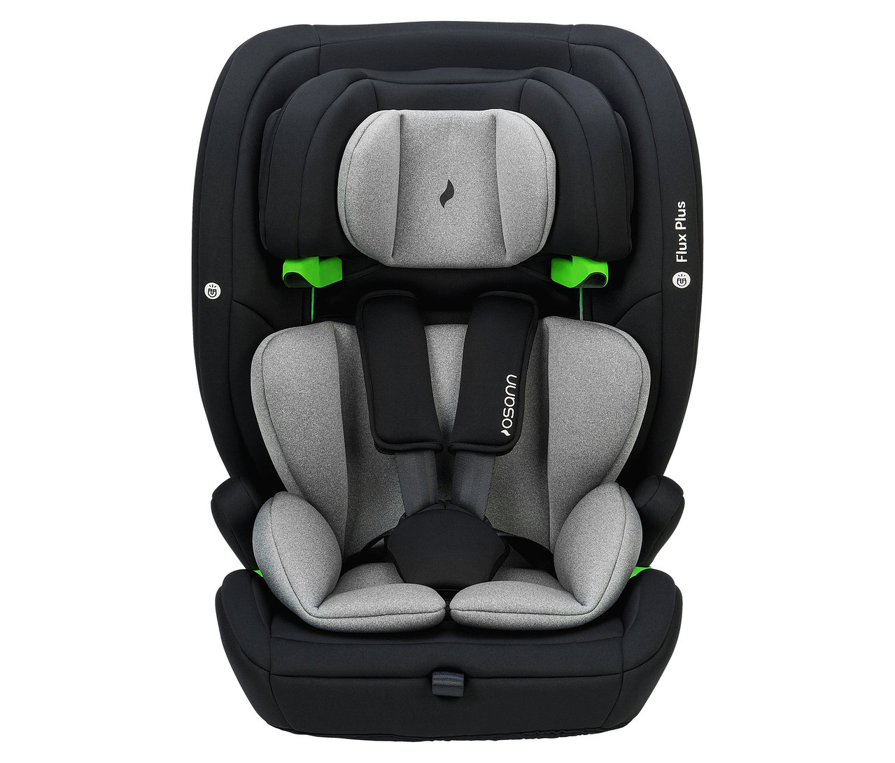 Schwarzer und grauer Osann Kindersitz »Flux Plus«.
