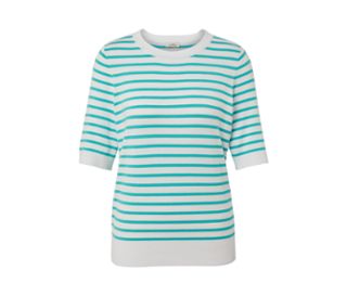 Aqua-weiß gestreift