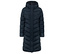 Dunkelblaue Steppjacke mit Kapuze.