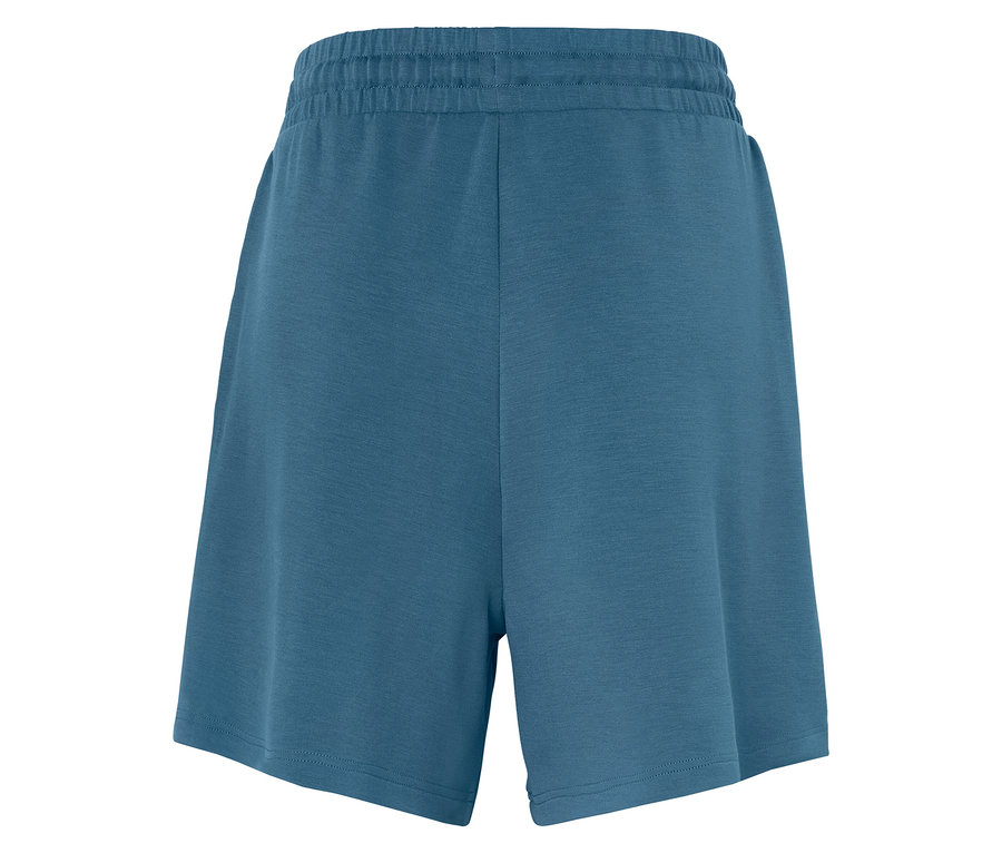 Blaue Sportshorts mit elastischem Bund.
