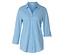 Piqué-Jerseybluse, hellblau