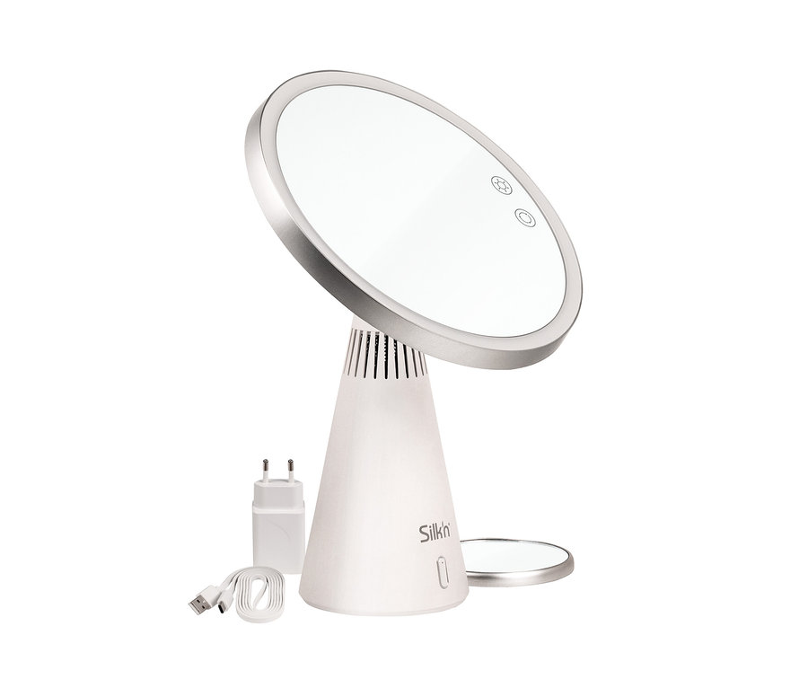 Silk'n LED-Lichtspiegel »Music Mirror« auf weißem Hintergrund.