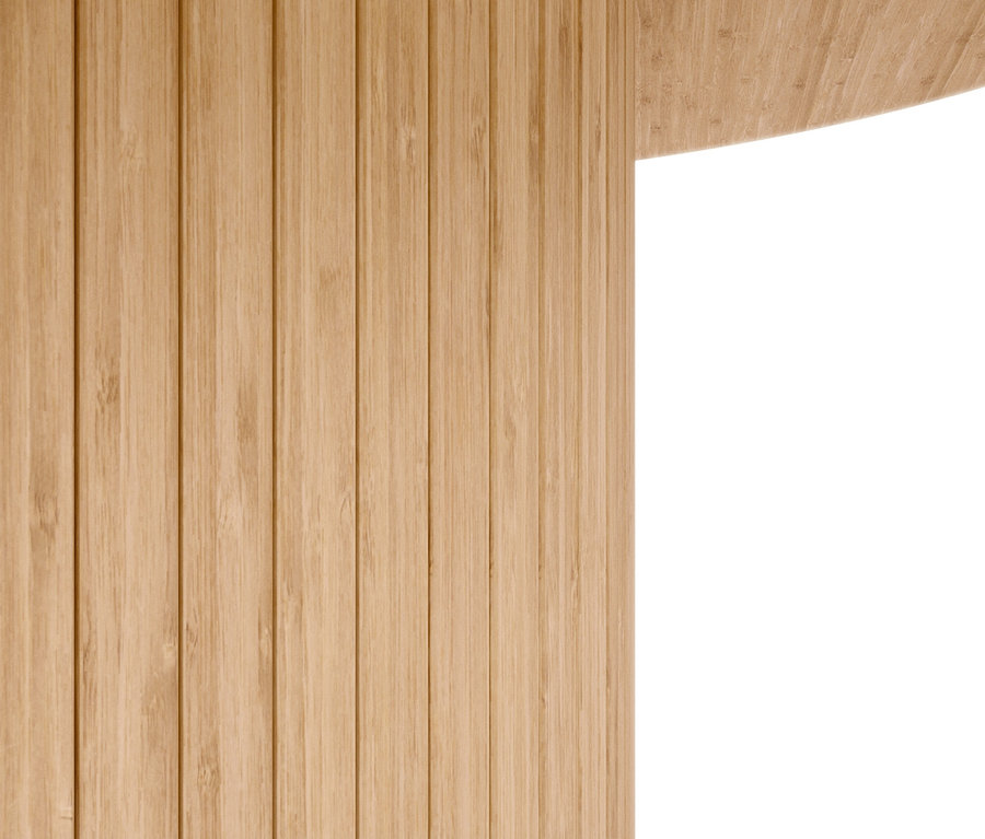 Detailansicht eines runden Couchtisches, 80cm.