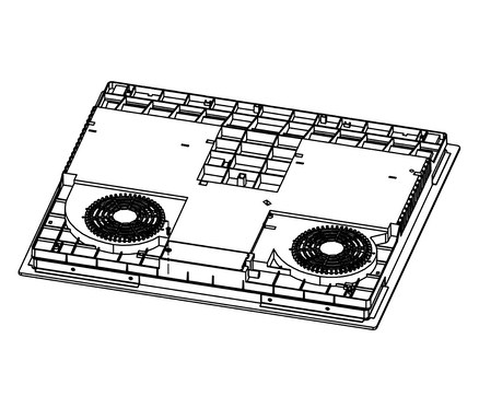 Skizze von Respekta rahmenloses-Induktionskochfeld »KM4295i-28«.