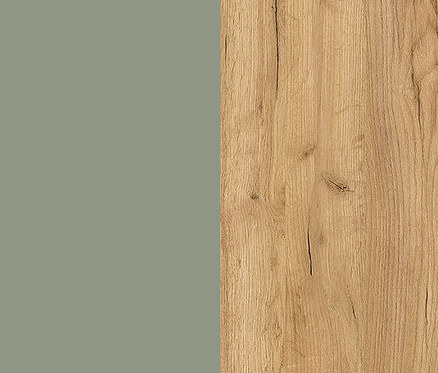 Detailansicht eines grün/eiche Schuhkipper »Aalborg«.