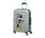 Mittlerer American Tourister Wavebreaker »Minnie Mouse« Koffer mit Minnie Maus Motiv auf türkisfarbenem Grund mit orangefarbenen Flecken.