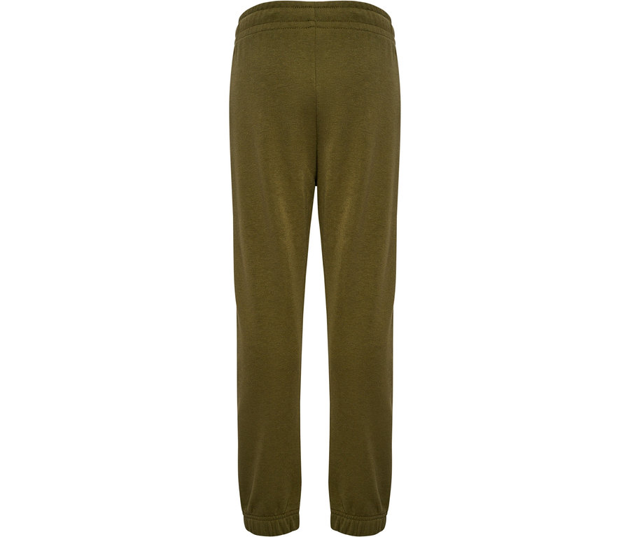 Die Rückansicht der grünen HUMMEL HMLJR Base Regular Pants.