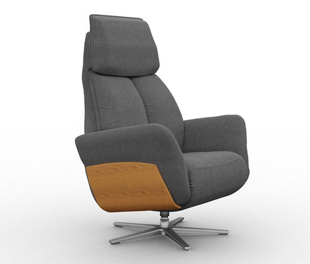 Ein grauer Relax-Liegesessel »Thimo«.