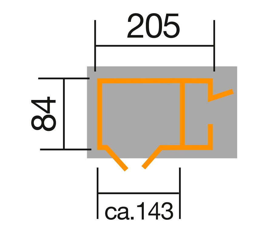 Abbildung einer WEKA Multibox mit separatem Ordnungsschrank, 21mm, anthrazit.