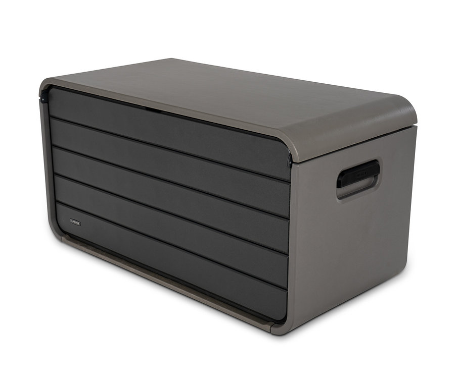 Eine graubraune Aufbewahrungsbox, 625 l.