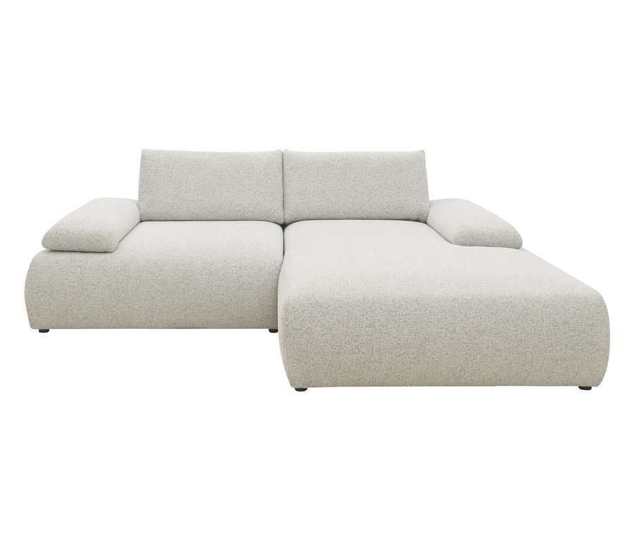 Beiges DOMO Ecksofa »Bela«, rechts, mit Armlehne.