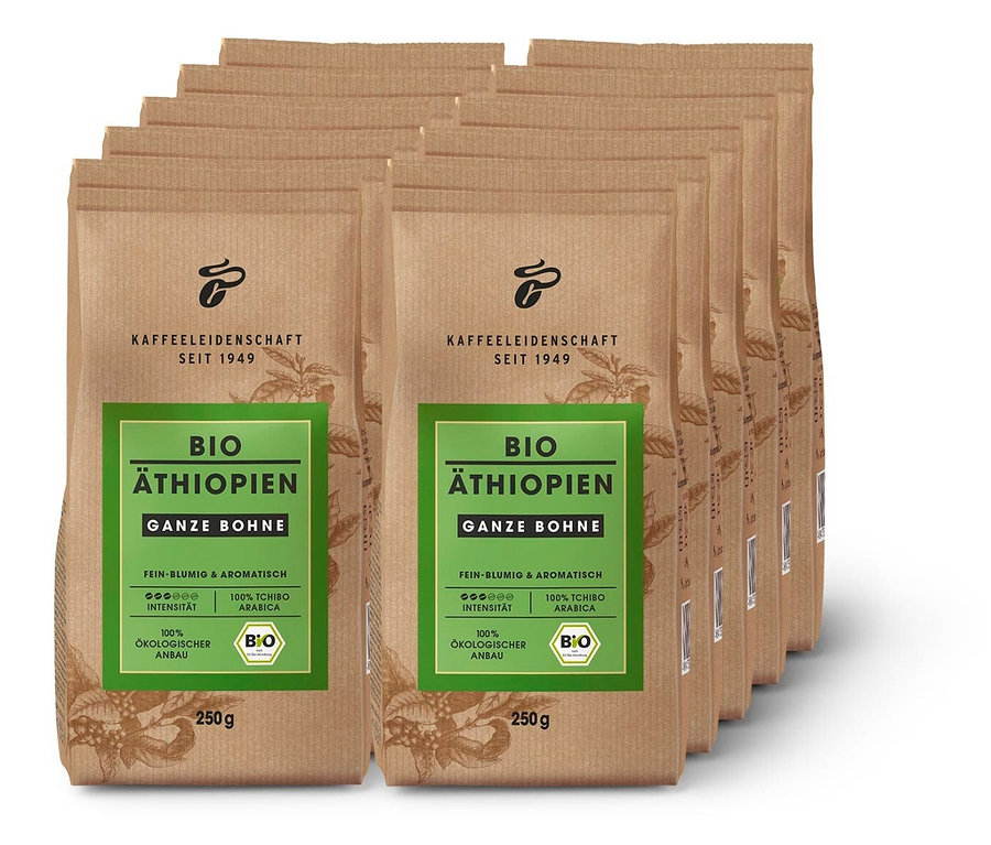 Bio Äthiopien - 10 x 250 g Ganze Bohne