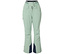 Hellgrüne Skihose mit marineblauen Einsätzen an den unteren Beinabschlüssen.