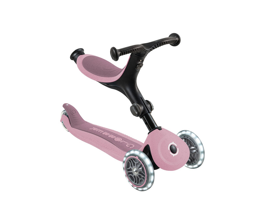 Nahaufnahme eines rosafarbenen GLOBBER 3in1 Rollers »GO-UP Active Lights Eco«.