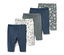 2x mittelblau, 1x weiß mit Otter-Alloverprint, 1x rauchblau, 1x rauchblau mit Otter-Alloverprint