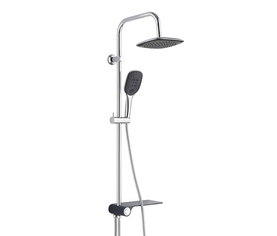 SCHÜTTE-Überkopfbrauseset »Aquastar«, anthrazit.