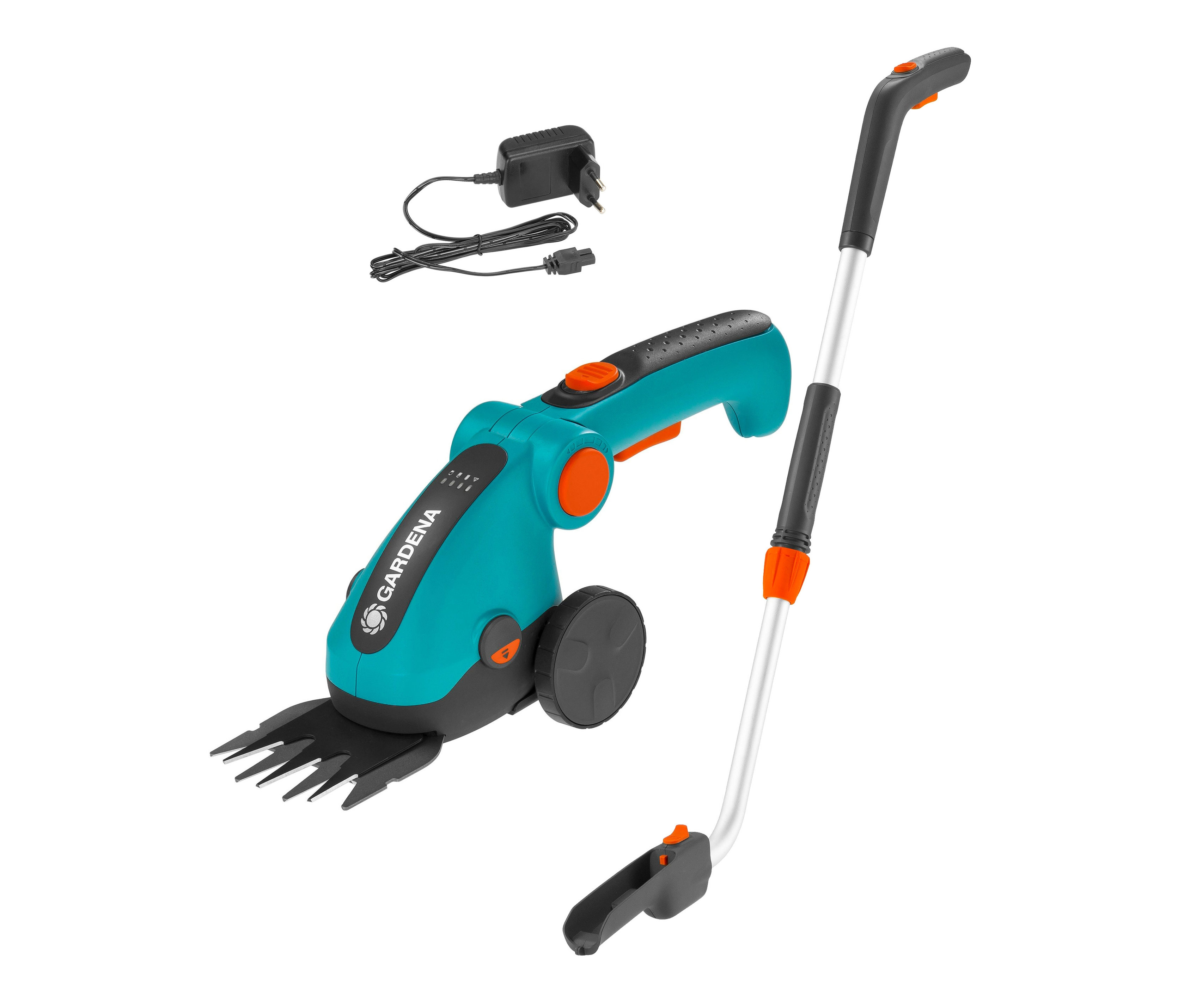 GARDENA Akku-Grasscheren-Set »ComfortCut«: Akku-Grasschere mit Ladegerät und Teleskopstiel.