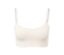 Ein creme Seamless-Bustier mit Spitze.