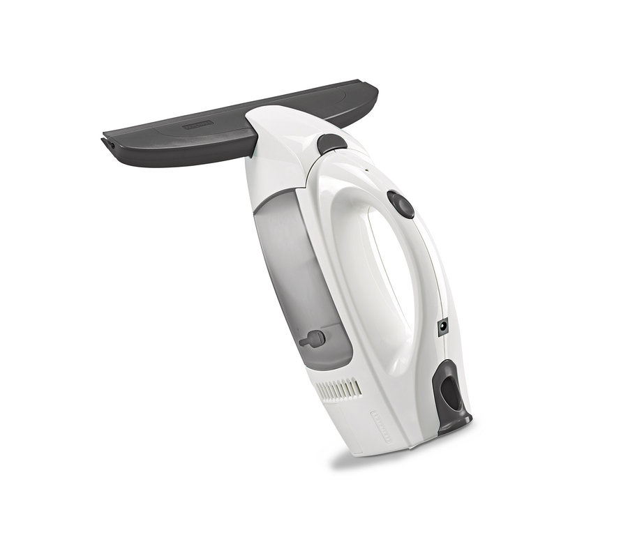 Nahaufnahme eines weißen Fenstersaugers »DRY &amp; Clean Classic« mit grauem Abzieher.