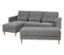 Graues Federkern Eck-Schlafsofa »Jenna«.
