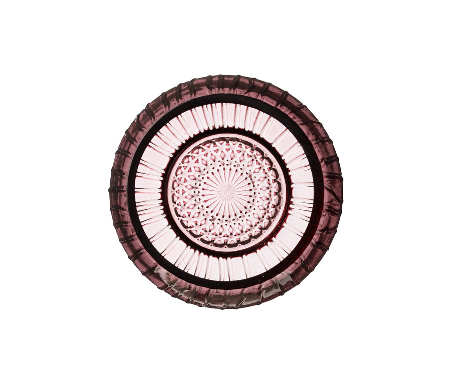 Rosafarbener Glas-Teelichthalter mit Zierrand. "2 Bitz Teelichthalter »Kusintha«, roséfarben"