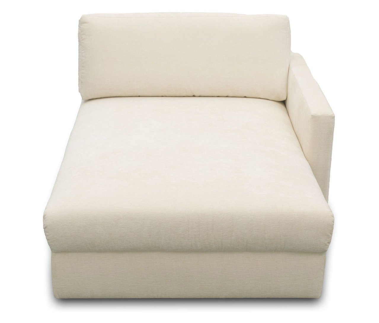 DOMO Longchair, rechtsbündig, creme.