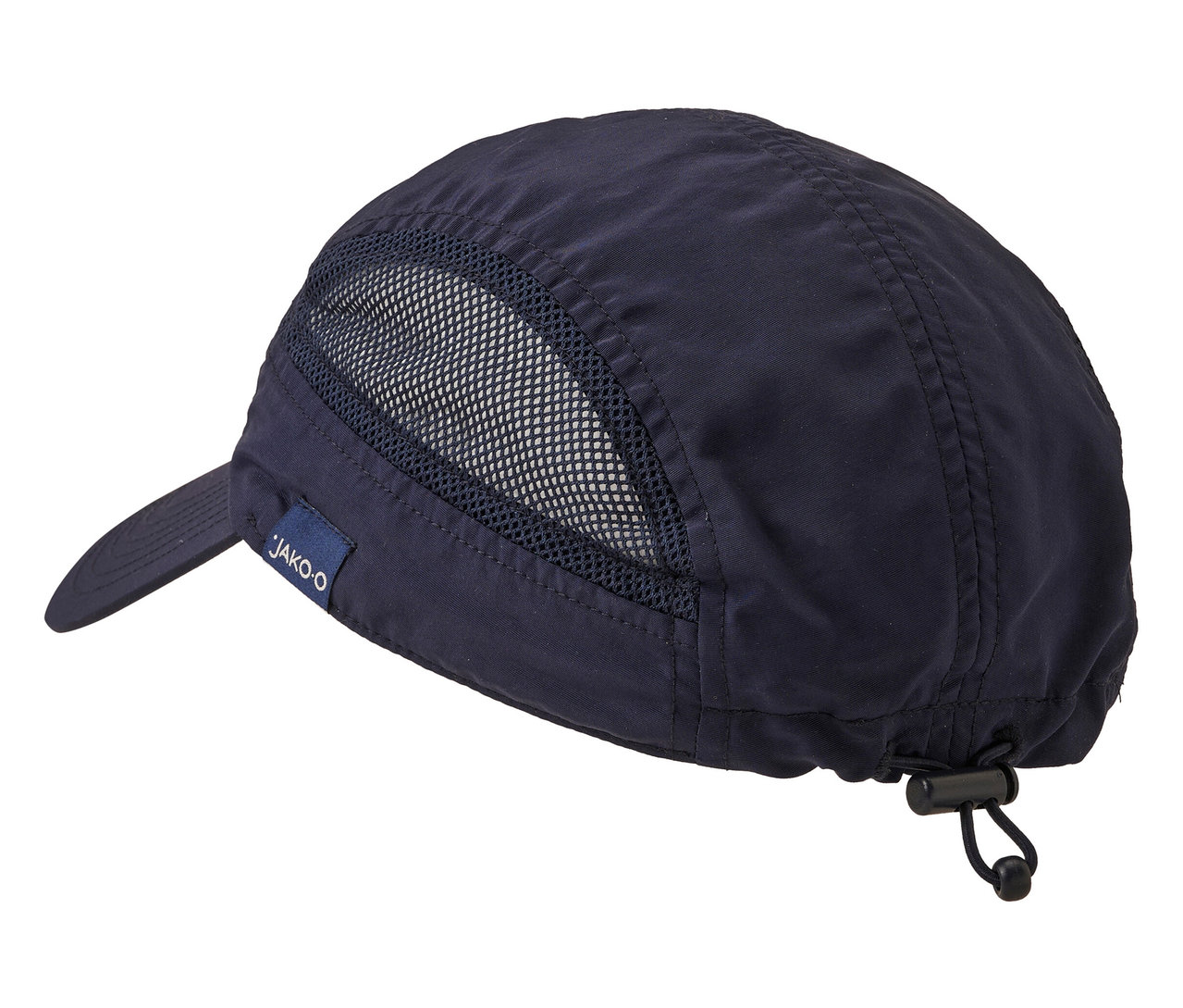 Marinefarbene JAKO-O Baseballcap, Seitenansicht.