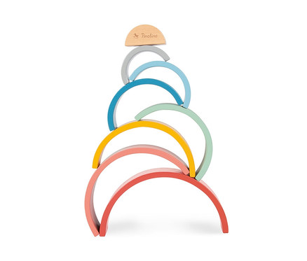 Gestapelter Pinolino Holz-Regenbogen »Ruby«.