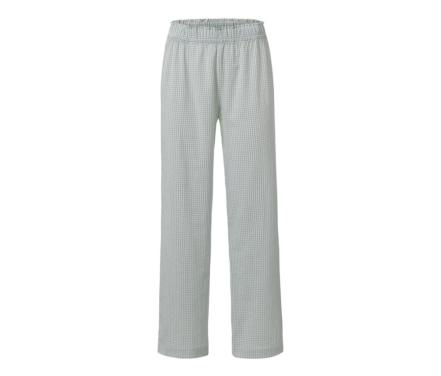Web-Relaxhose mit elastischem Bund und Karomuster.