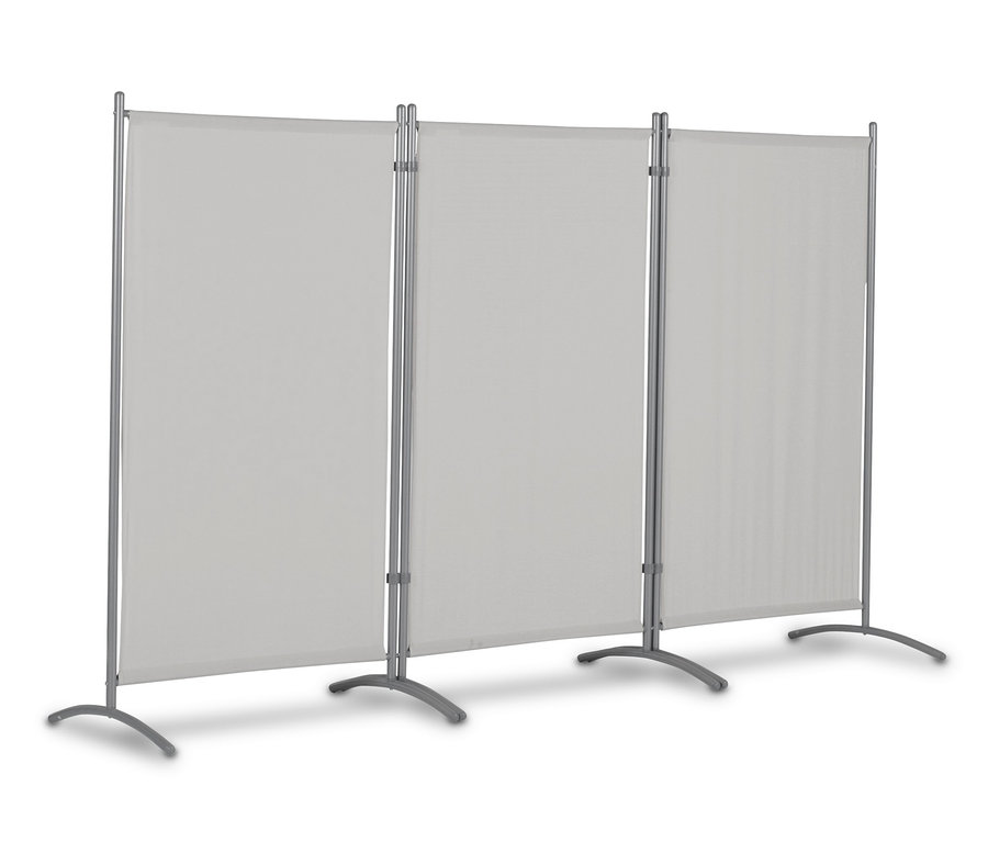 Helle graue Leco Stellwand, 3-teilig.